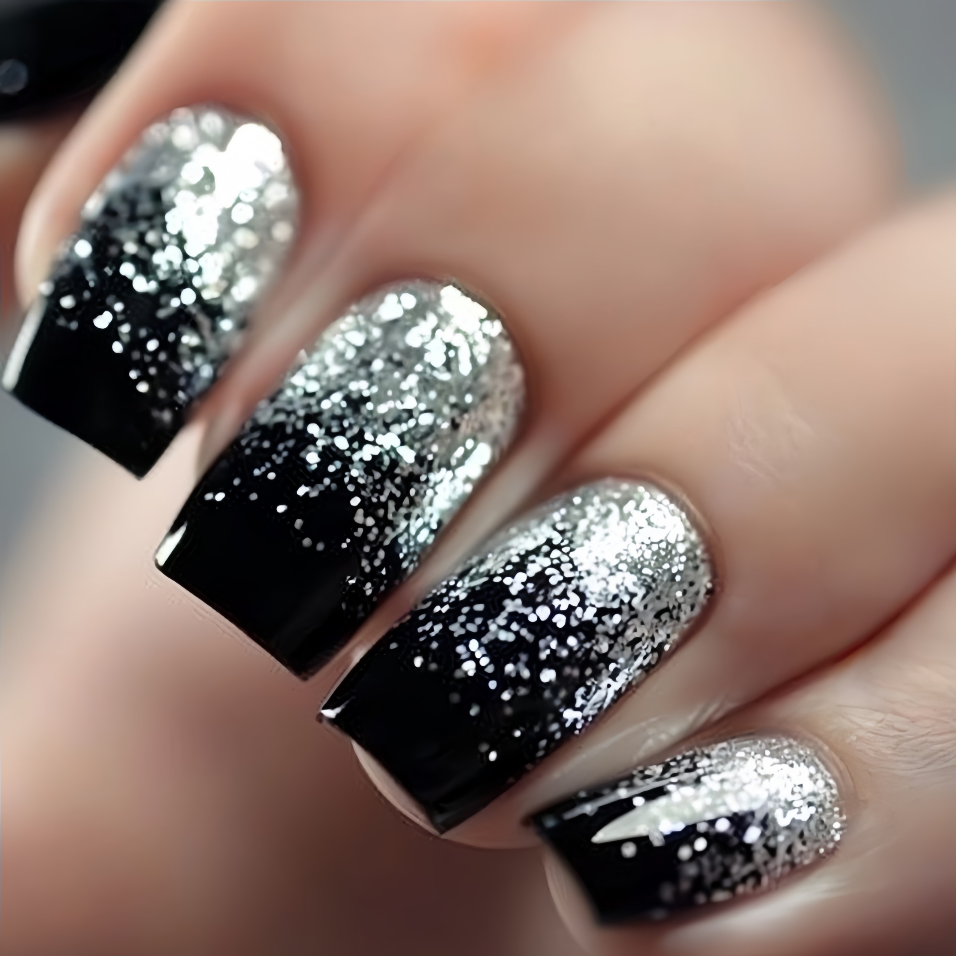 Short Medium fake nails Gradie - Nail Art Gliter reseña y precio