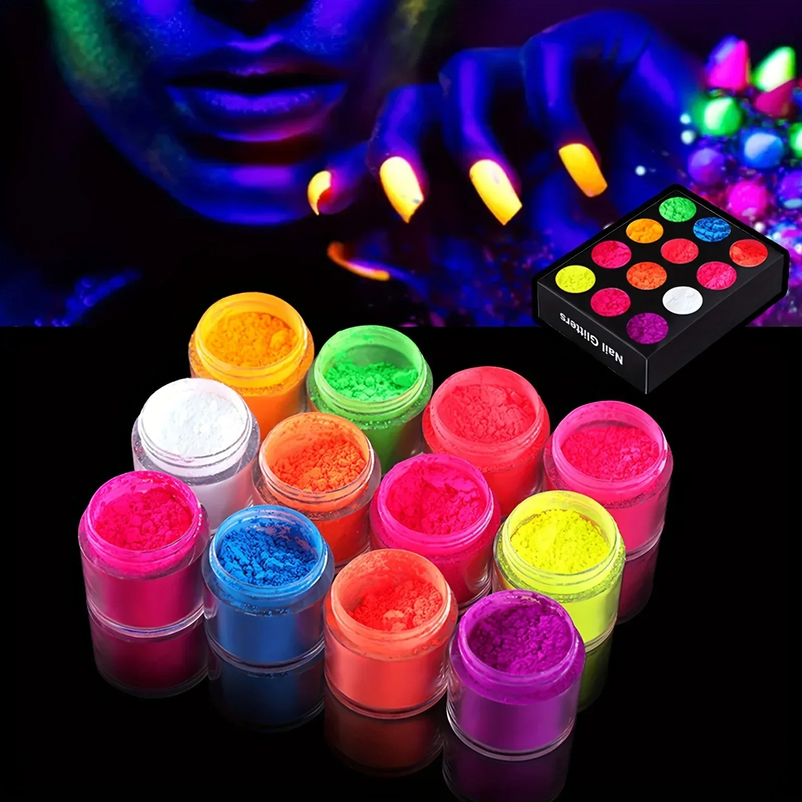 12 Colors Pigment Nail Powder  - Acrylic Powder Clear reseña y precio