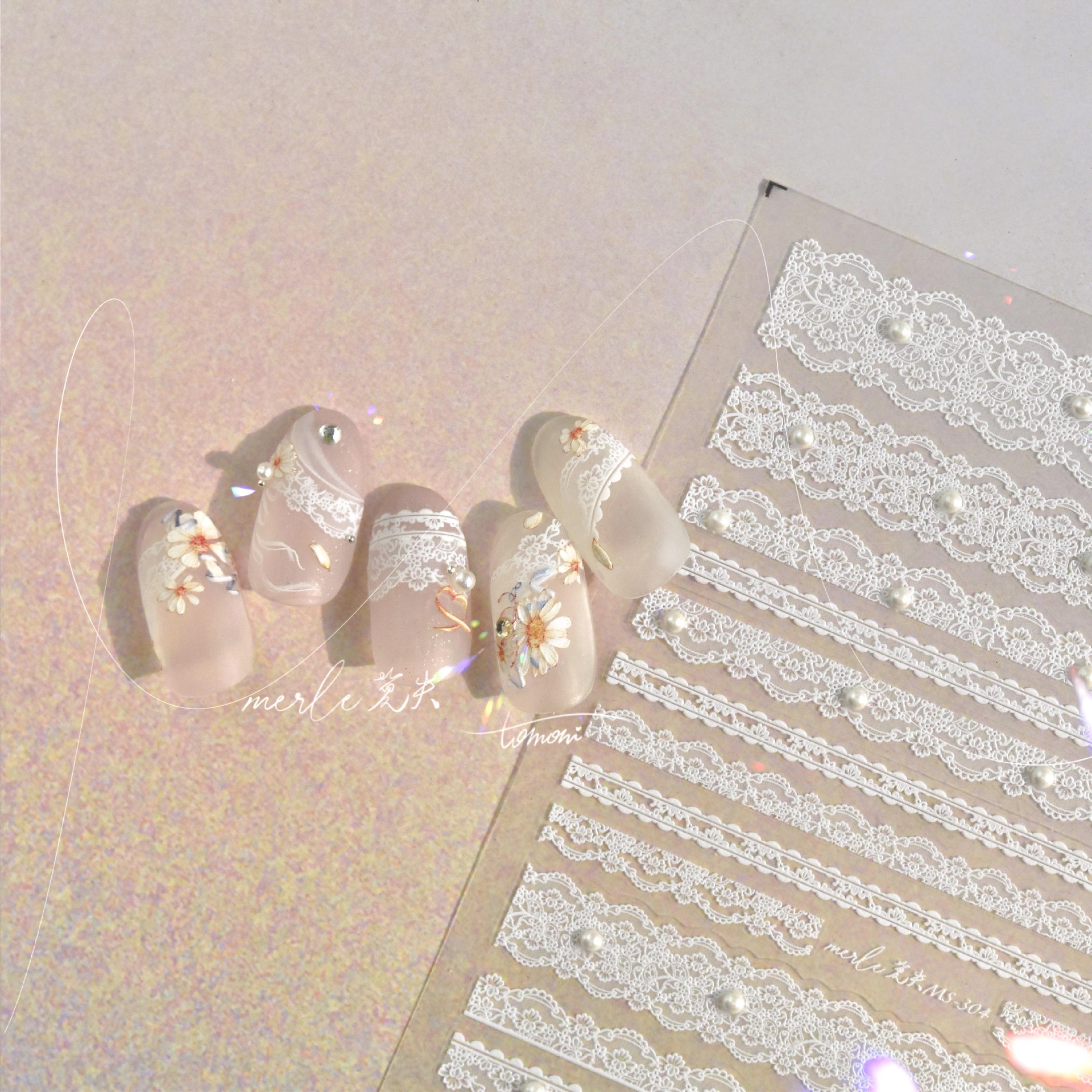 5D Relief Finely Crafted White - Nail Art Lotso reseña y precio