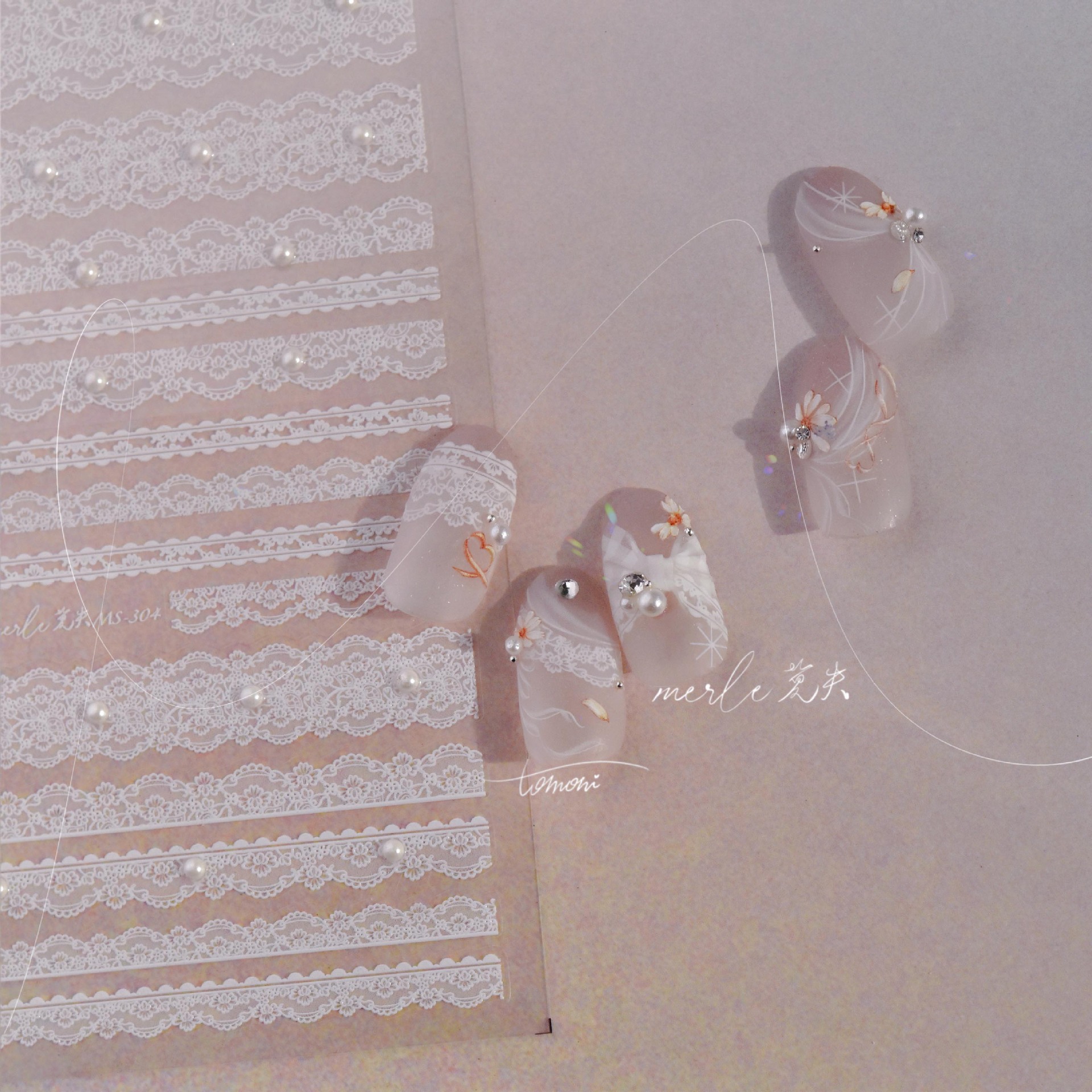 5D Relief Finely Crafted White - Nail Art Lotso reseña y precio