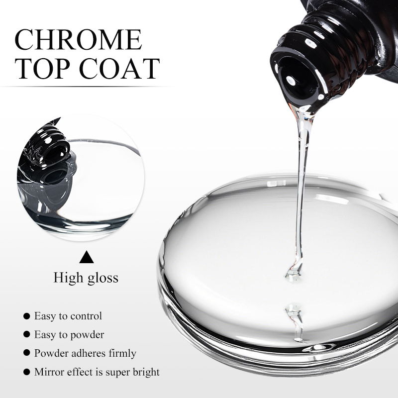 7ML Chrome Top Coat For Mirror - Dip Powder Nail reseña y precio