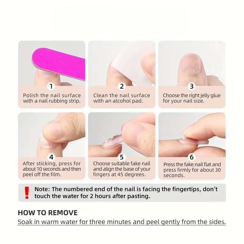 10pcs pure hand pressed short  - Nail Art Gliter reseña y precio