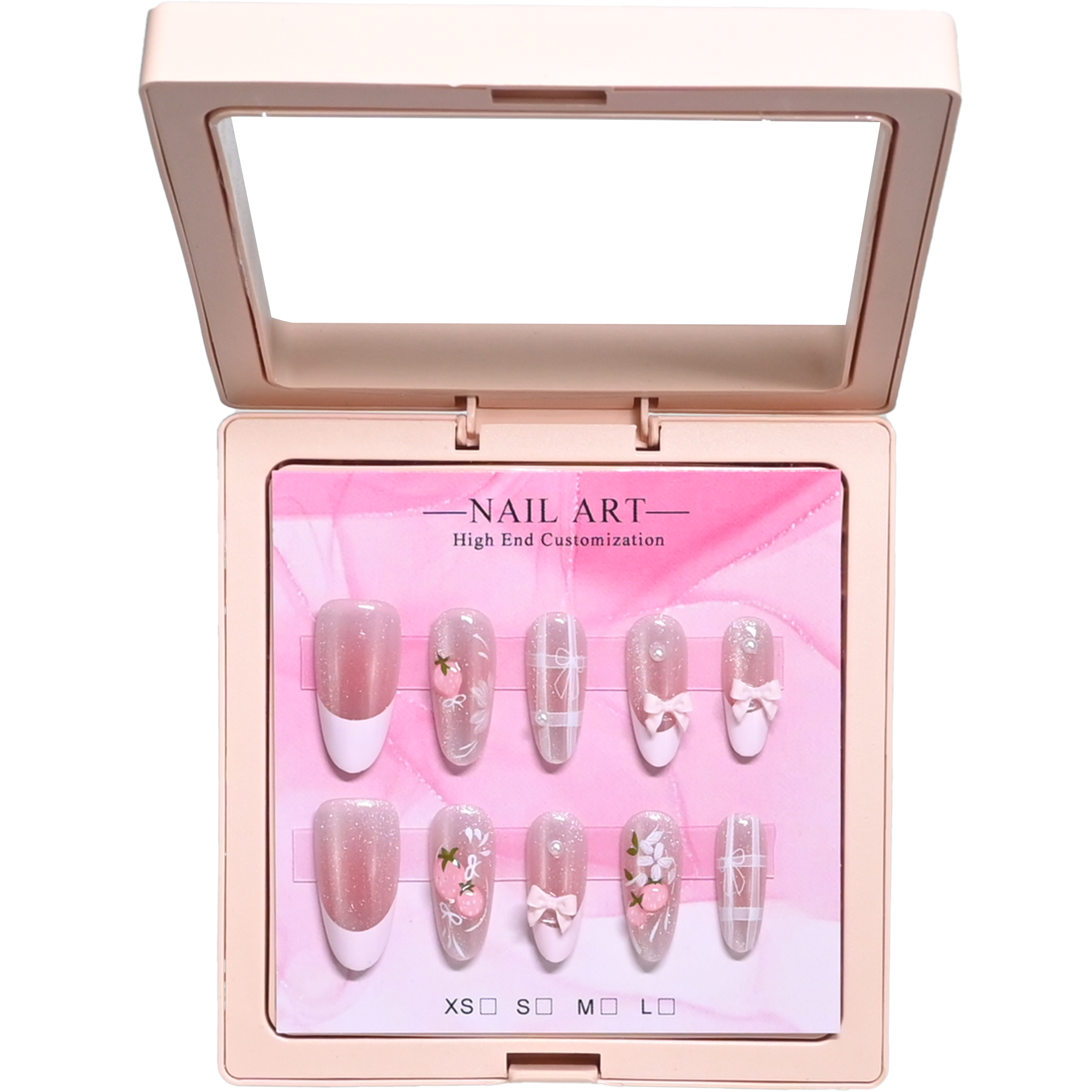 10 handmade almond nails in mi - Nail Art Gliter reseña y precio